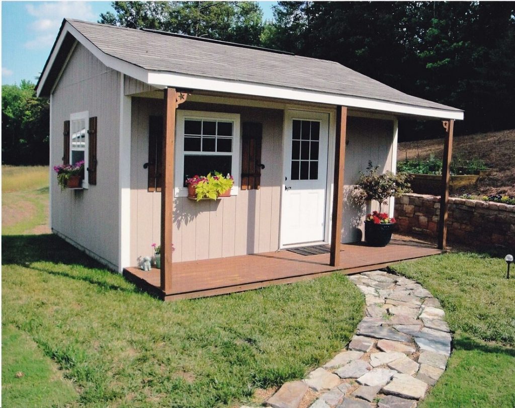 Metal Backyard Shed Makeover - At Charlotte's House