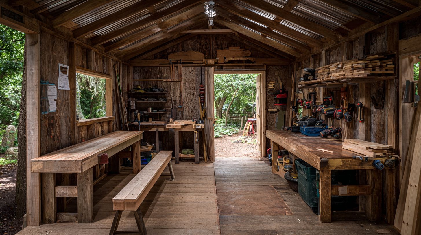 What is a woodworking shed and its main uses?